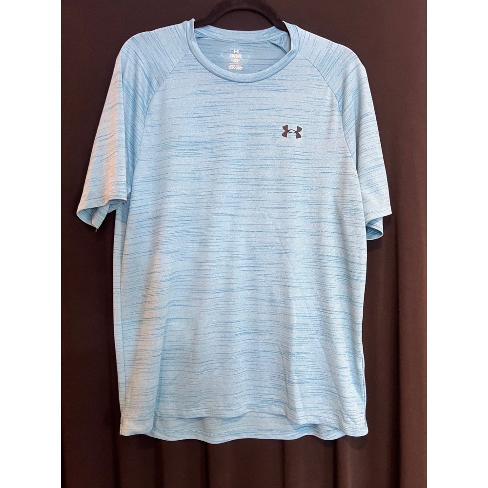 Men's Heathered Blue‎ Under Armour Dri-Fit T Shirt Size L